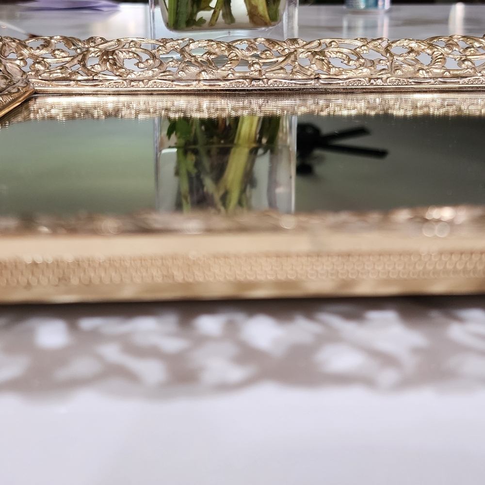 Ornate Gold Wall Mirror - Decorative Home Wall Decor - Picture 2 of 6